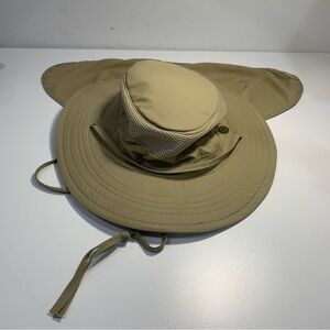 Magellan Outdoor Fishing Safari Hat Crown Brim Neck Nylon Strap Men’s S/M Beige
